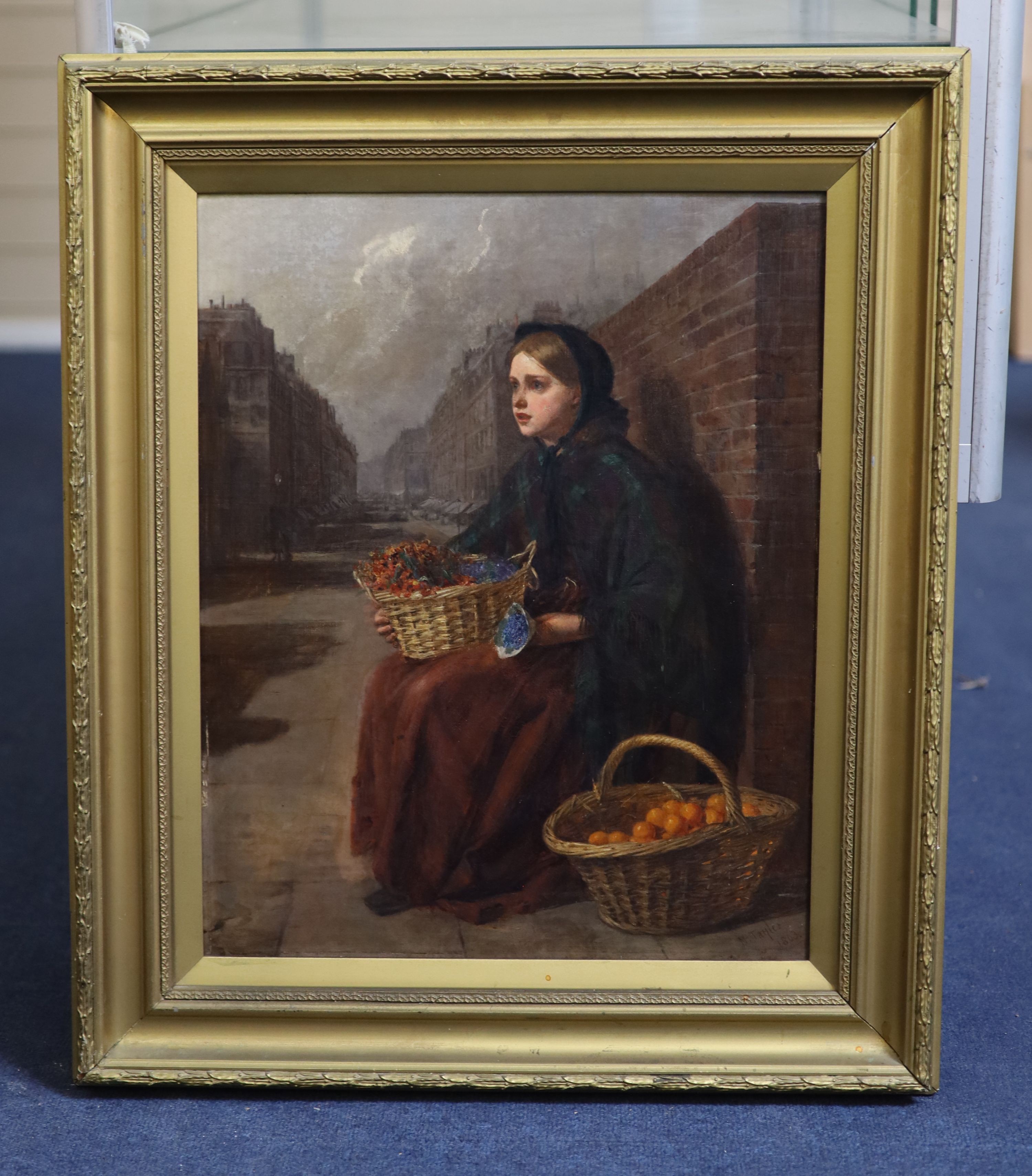 Norman E. Tayler (1843-1915), The Orange Seller, Oil on canvas, 50 x 40cm.